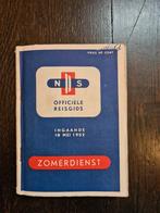 spoorboekje NS zomer 1952 dienstregeling, Verzenden, Gebruikt, Trein, Boek of Tijdschrift