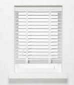 2 witte houten jaloezieën, Ophalen, Zo goed als nieuw, 50 tot 100 cm