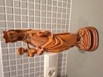 Mooi gestileerde Maria met kind. Echt houtsnijwerk retro, Antiek en Kunst, Ophalen of Verzenden