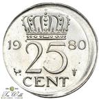 Nederland 25 cent 1980 - Misslag, Postzegels en Munten, Munten | Nederland, Ophalen of Verzenden, Koningin Juliana, Losse munt