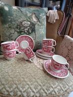 6 Brocante Kop & Schotels van Boch Teadrinker ** Mimosa **, Ophalen of Verzenden