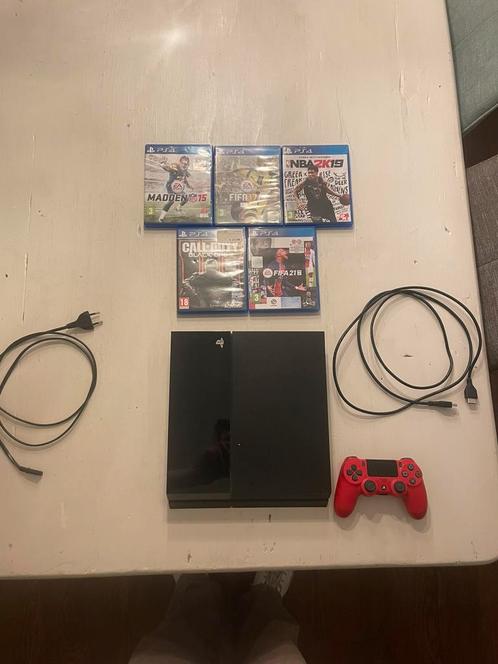 Ps4 (500 GB) met 5 games, 1 controller en benodigde kabels, Spelcomputers en Games, Spelcomputers | Sony PlayStation Consoles | Accessoires