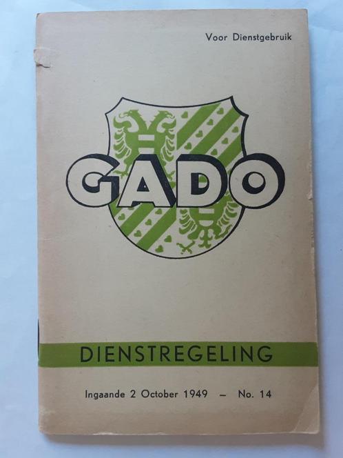 HOOGEZAND, GADO DIENSTREGELING  2 OCTOBER 1949, Verzamelen, Spoorwegen en Tramwegen, Gebruikt, Bus of Metro, Boek of Tijdschrift