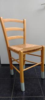 Boeren stoel, biezen zitting, Huis en Inrichting, Stoelen, Ophalen, Gebruikt, Bruin, Hout