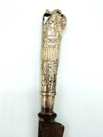 Mes met zilveren pistoolheft, J. Pereboom / Leeuwarden (?), Antiek en Kunst, Verzenden, Zilver