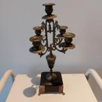 Antieke Franse vijfarmige kandelaar, Antiek en Kunst, Ophalen, Koper of Brons