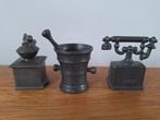 Koffiemolen en telefoon miniatuur tin, Antiek en Kunst, Antiek | Tin, Ophalen of Verzenden