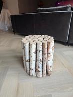 Unieke houten bijzettafel – 40 x 40 cm, Ophalen, Minder dan 45 cm, Minder dan 55 cm, Zo goed als nieuw