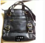 Damestas leer L 30 cm H30 cm, Sieraden, Tassen en Uiterlijk, Tassen | Damestassen, Ophalen of Verzenden, Zo goed als nieuw, Zwart