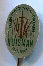 Huisman stalen masten laadbomen blik speldje ( U_549 ), Verzenden, Zo goed als nieuw, Transport, Speldje of Pin