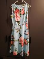 Zomerjurkje lichtblauw bloemen vogels maat M, Ophalen of Verzenden, Zo goed als nieuw, Maat 38/40 (M), Blauw