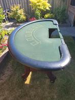 Luxe blackjacktafel met houten onderstel! Unieke tafel!, Hobby en Vrije tijd, Vijf spelers of meer, Ophalen of Verzenden, Gebruikt