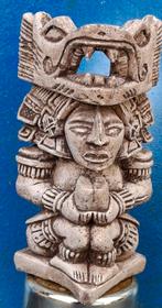 Azteken sculptuur. Oud. Ouderdoms patina. 11.5 cm. Keramiek., Antiek en Kunst, Ophalen