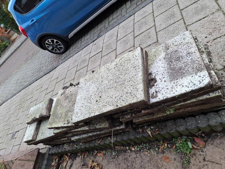 Tuintegels GRATIS OPHALEN, Tuin en Terras, Tegels en Klinkers, Gebruikt, Terrastegels, Beton, Ophalen of Verzenden