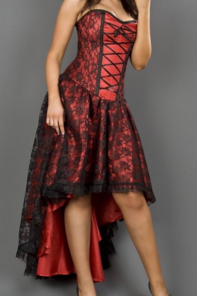 Burlesk gothic dress jurk, Kleding | Dames, Jurken, Zo goed als nieuw, Maat 36 (S), Zwart, Ophalen of Verzenden