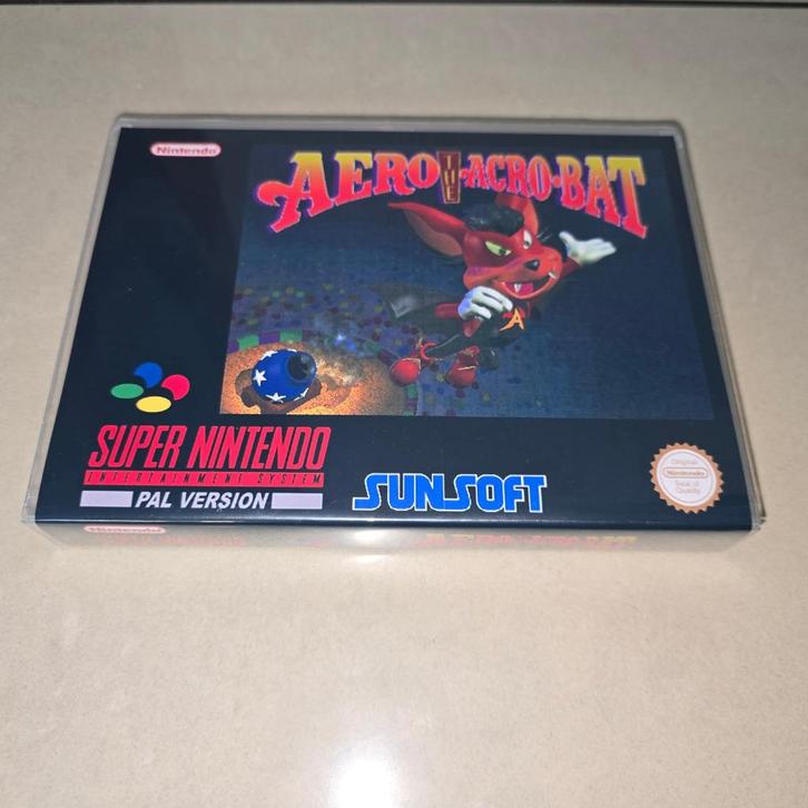 Aero The Acro-Bat SNES Game Case, Spelcomputers en Games, Games | Nintendo Super NES, Zo goed als nieuw, Verzenden