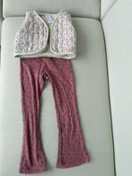 Roze flared legging en gilet met bloemen maat 110-116!, Zeeman, Meisje, Ophalen of Verzenden, Zo goed als nieuw