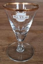 Vintage martini glas met dikke goudkleurige rand, Verzamelen, Glas en Borrelglaasjes, Ophalen of Verzenden, Zo goed als nieuw