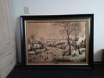 Schilderij P. Breugel - Winterlandschap, Antiek en Kunst, Ophalen of Verzenden