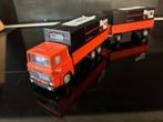 Tekno Scania 141 V8 Harry Vos conv combi, Hobby en Vrije tijd, Modelauto's | 1:50, Ophalen of Verzenden, Zo goed als nieuw, Bus of Vrachtwagen
