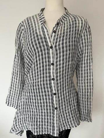 Crea Concept: A-symmetrishe zwart/witblouse maat L beschikbaar voor biedingen