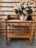 Brocante antiek tafeltje toilettafeltje wastafeltje hout, Huis en Inrichting, Tafels | Sidetables, Ophalen, Gebruikt, 50 tot 100 cm