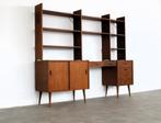 vintage wandmeubel | teak | jaren 60 | Zweeds, Gebruikt, ., Teakhout, Ophalen of Verzenden