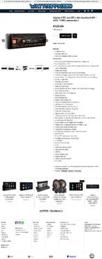 Alpine UTE-200BT 1-din headunit BT / AUX / USB  autoradio, Auto diversen, Autoradio's, .., ., Nieuw, Ophalen of Verzenden