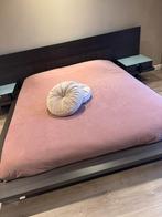 Tweepersoonsbed met verstelbare lattenbodems + ladekast, Huis en Inrichting, Ophalen, Verstelbaar, Bruin, Tweepersoons