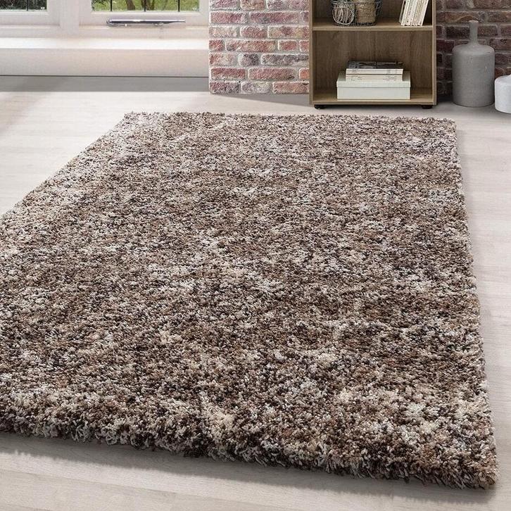 Hoogpolig Taupe Vloerkleed - Zacht & Warm!, Huis en Inrichting, Stoffering | Tapijten en Kleden, Nieuw, 150 tot 200 cm, 200 cm of meer