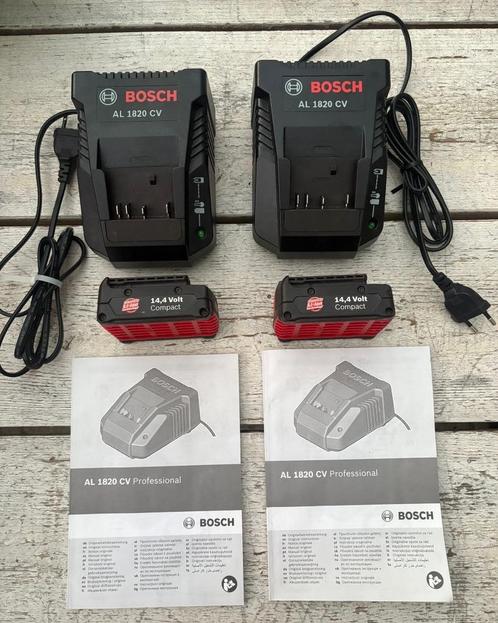 2x Bosch AL 1820 CV + Accu's 14,4V Compact, Doe-het-zelf en Verbouw, Gereedschap | Machine-onderdelen en Toebehoren, Gebruikt