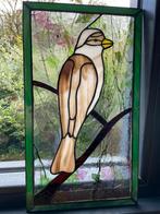 Tiffany glas in lood met vogel raamhanger, Doe-het-zelf en Verbouw, Glas en Ramen, Glas in lood, Minder dan 80 cm, Ophalen of Verzenden
