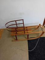 Houten slee met afneembare rugleuning, Ophalen, Zo goed als nieuw, Overige merken