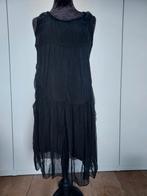 Zwarte 100% zijden zomerjurk Made in Italy maat M, Maat 38/40 (M), Made in Italy, Zwart, Ophalen of Verzenden