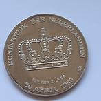 Zilveren Kroningspenning Beatrix 1980, Ophalen of Verzenden, Zilver, Nederland