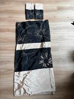 Chic zwart goud kleurig dekbedovertrek met bloemen 240 x 220, Zwart, Dekbedovertrek, Tweepersoons, Ophalen of Verzenden