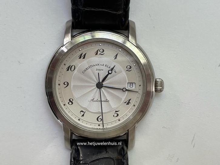 Christiaan van der Klaauw Nyssa staal compleet met onderhoud, Sieraden, Tassen en Uiterlijk, Horloges | Heren, Zo goed als nieuw