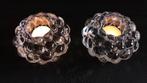 Set/2 Orrefors Raspberry votives, waxinelichthouders kristal, Ophalen of Verzenden