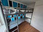 Svarta hoogslaper met bureau, Ophalen, Gebruikt, Eenpersoons, 200 cm