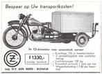 Reclame Advertentie 1950 CZ Motor Driewieler Beers Rijswijk, Ophalen of Verzenden, Gebruikt, Overige typen