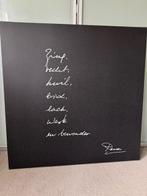 schilderij tekst Ramses Shaffy, Ophalen, Minder dan 50 cm, Zo goed als nieuw, Schilderij