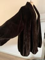 Moschino fake fur vest jas oversized bruin zwart 40/42, Bruin, Verzenden, Maat 42/44 (L), Moschino