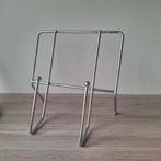 Vintage boekenstandaard LP standaard chroom metaal, Ophalen of Verzenden, Zo goed als nieuw