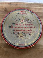 vintage tinnen herdenkingsbord 1945-1955, Verzamelen, Militaria | Tweede Wereldoorlog, Ophalen of Verzenden, Overige soorten, Nederland