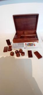 Super mooie houten domino, dobbelstenen box, Hobby en Vrije tijd, Gezelschapsspellen | Kaartspellen, Ophalen of Verzenden, Zo goed als nieuw
