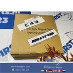 W205 C43 AMG LOGO SET ZWART EMBLEMEN SET Mercedes C KLASSE 4, Gebruikt, -, Ophalen of Verzenden, -