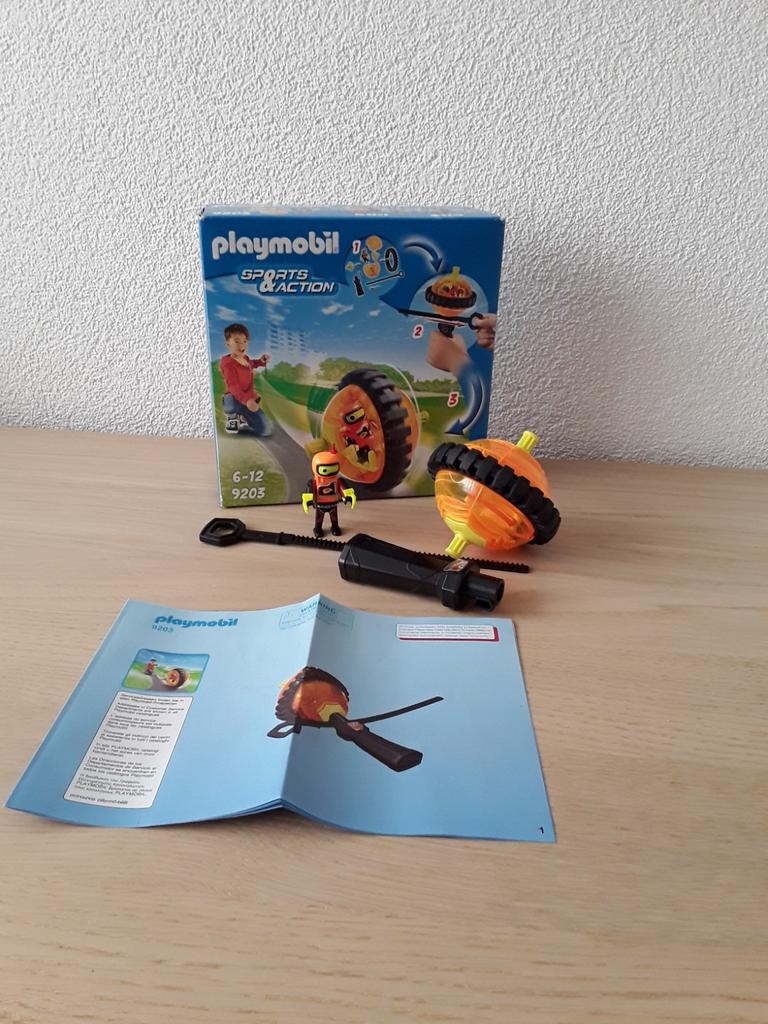 Playmobil 9203 Sports &Action Monobike oranje in nieuwstaat, Ophalen of Verzenden, Zo goed als nieuw, Complete set