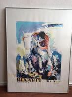 Schilderij met Ruiter van Renault in lijst van 86 bij 65, Ophalen of Verzenden