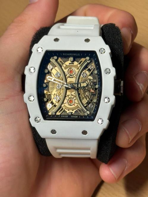 Richard Mille Wit UNIEK, Sieraden, Tassen en Uiterlijk, Sporthorloges, Nieuw, Wit, Ophalen of Verzenden