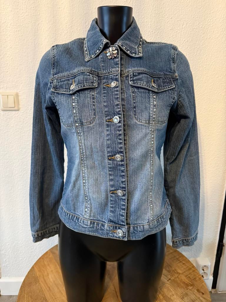 Spijkerjasje denim strass Street One - S, Ophalen of Verzenden, Zo goed als nieuw, Blauw